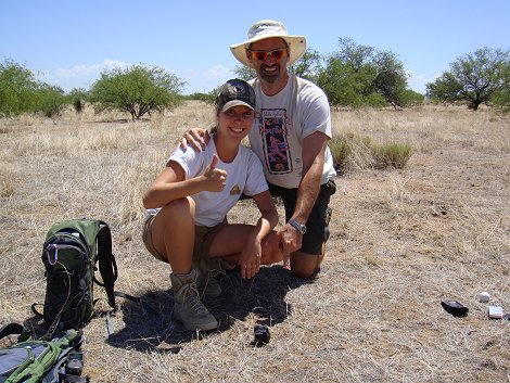 In situ with Shauna Russell, finder, and the 381.1 gram individual