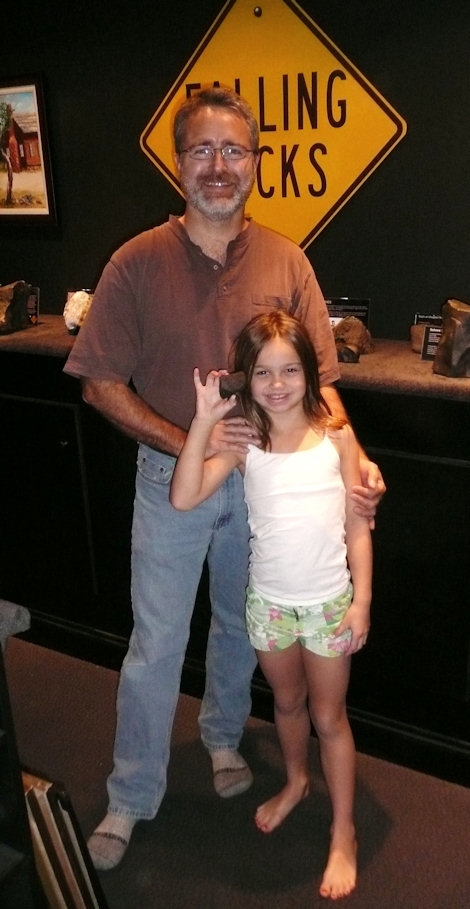 Karl with Maddie and the stone during a visit to Georgia