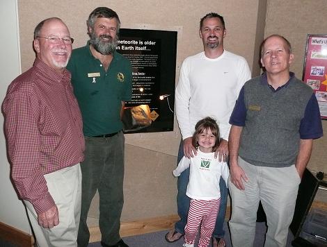 With Jock, Robert, Maddie and Peter after installing the specimen for exhibit