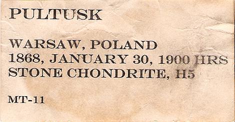 Original Pultusk label