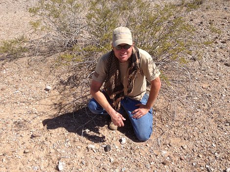 Ward with his 177 gram find, the largest find from the strewn field to date