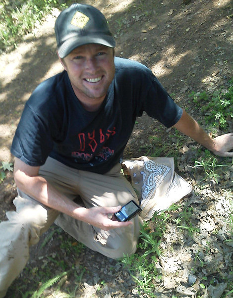 Robert with the main mass, in situ