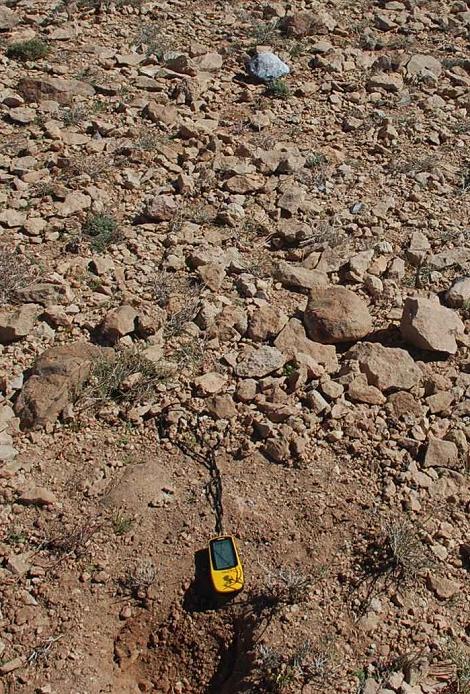 3.6 kilogram complete individual in situ (note impact pit at image bottom)