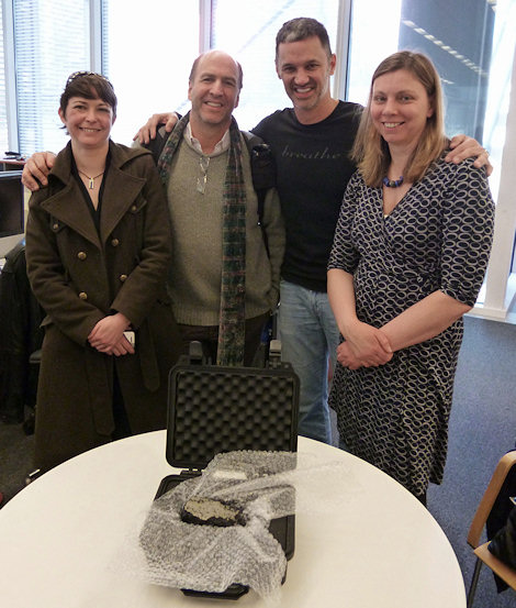With Caroline Smith, Darryl Pitt and Sara Russell at the New York Times building