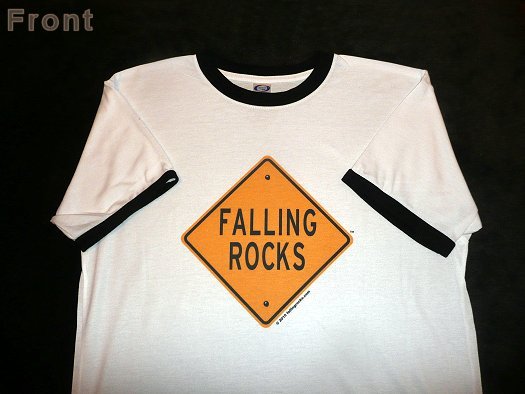 Falling Rocks sign, adult T-Shirt