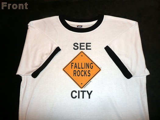 See 'Falling Rocks' City, adult T-Shirt